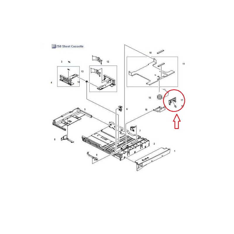Separation Pad HP Laserjet 2100, 2200 (RB2-6349)