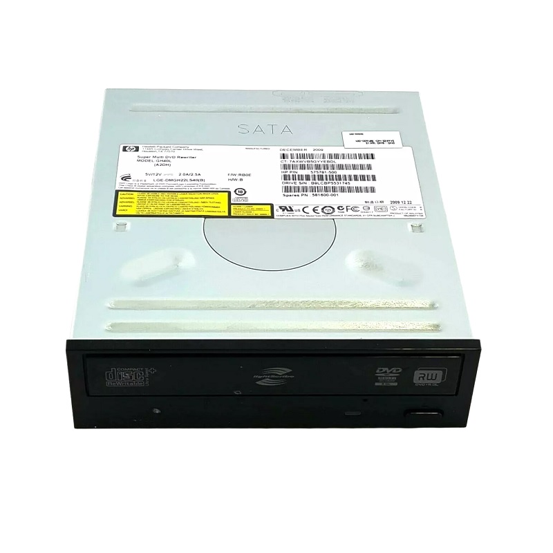 Gravador CD/DVD+-R/RW HP 5.25" Optical Drive Internal 16x SATA Lightscribe (575781-500, 581600-001, 690418-001, TS-H653)